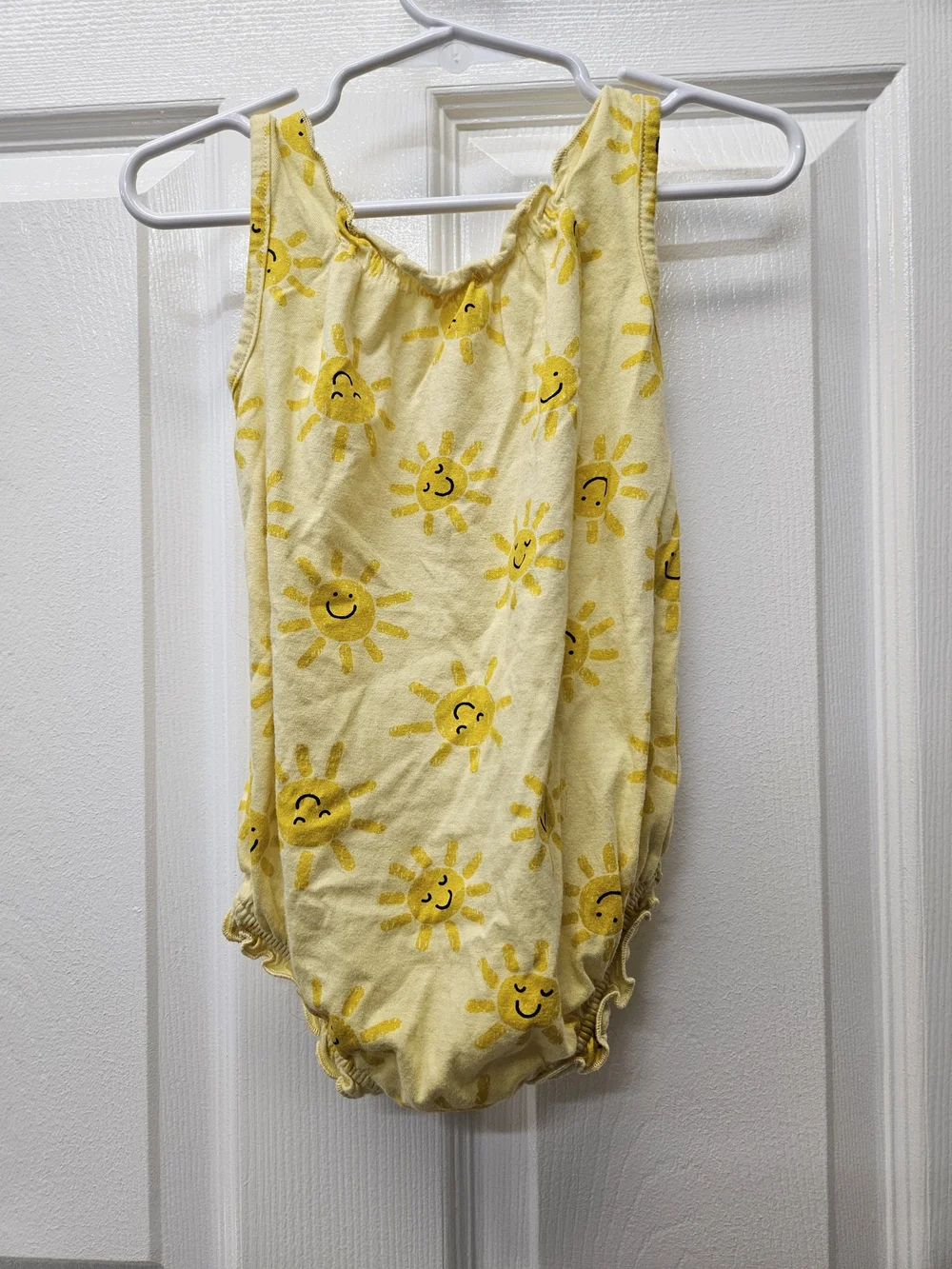 Old Navy Yellow Sun Print Bubble Romper 18-24mo NWOT